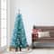 4.5ft. Pre-Lit Teal Tinsel Artificial Tree, Clear Lights